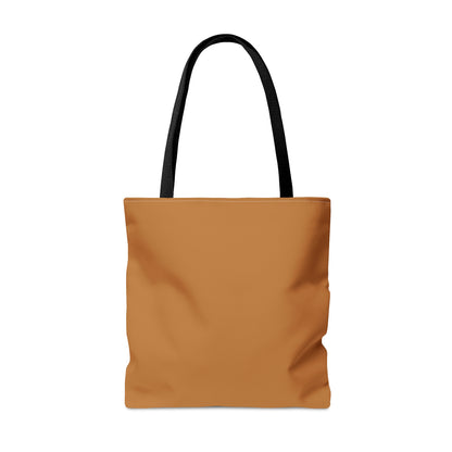 HOT MESS UNIVERSITY- AOP Tote Bag (LIGHT BROWN)-"Back To School But Make It Iconic"