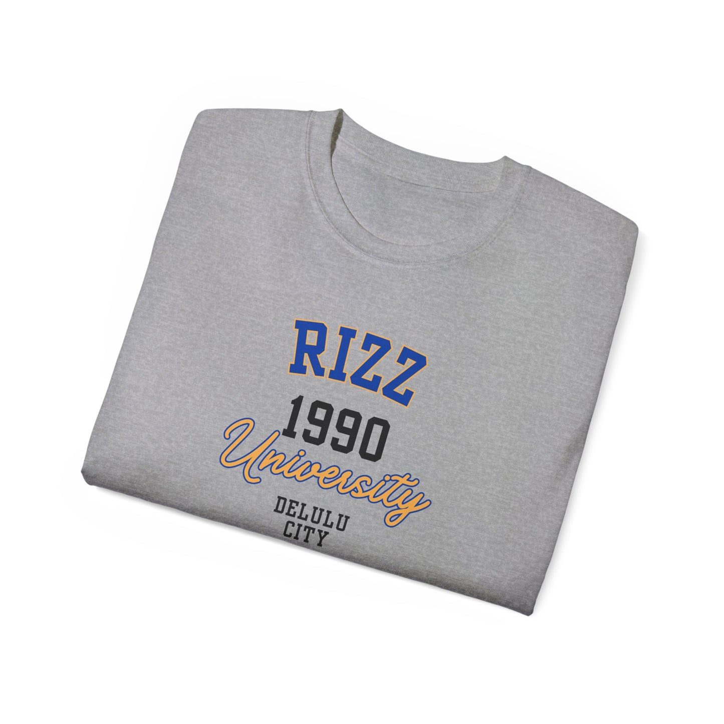 RIZZ UNIVERSITY 1990 DELULU CITY- T Shirt (VARIETY OF COLORS)  “Funny T-Shirt That Speaks Fluent Sarcasm”