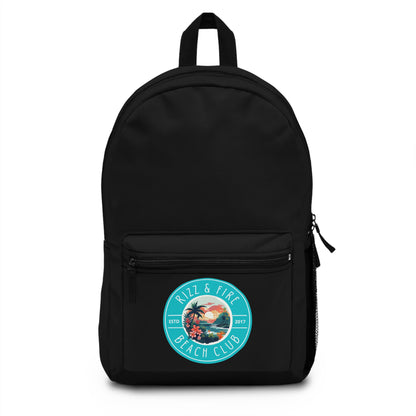 RIZZ & FIRE BEACH CLUB- Empire Backpack (Black)"Stylish Bag for Everyday Life"