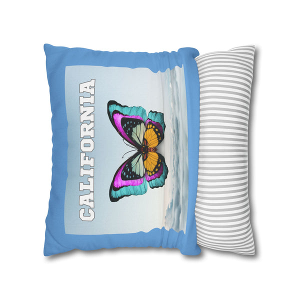 CALIFORNIA BUTTERFLY Bohemian Design Square Pillowcase - Artistic Home Decor