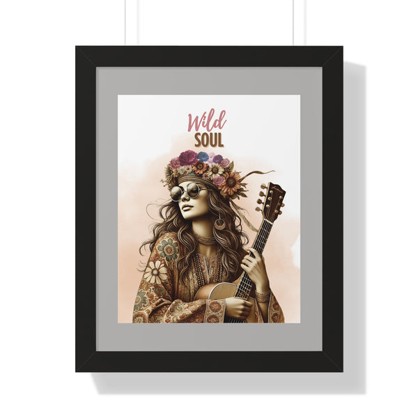 WILD SOUL (grey background)- Urban Wall Art for Home Decor