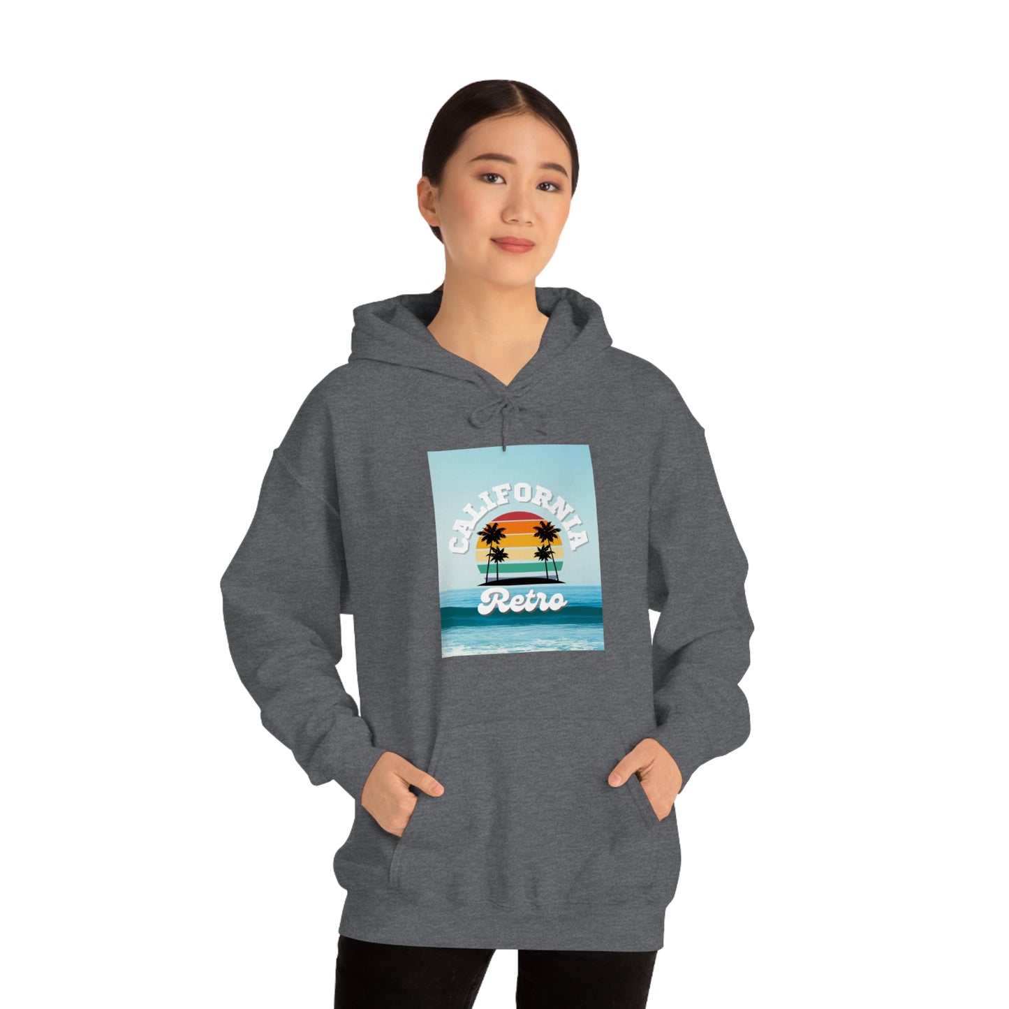 California Retro -Unisex Heavy Blend Hooded Sweatshirt (VARIETY OF COLORS)-“Trendy West Coast Hoodie — Top Pick Streetwear”