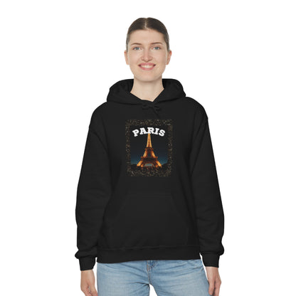 Paris At Night -Unisex Heavy Blend Hooded Sweatshirt (VARIETY OF COLORS)-“Oversized Hoodie With Rizz — Trending Streetwear”