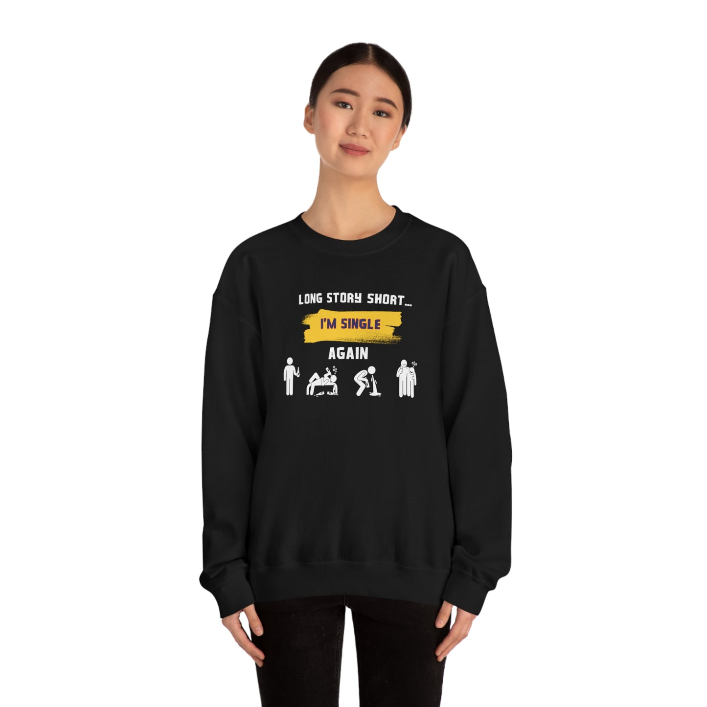 LONG STORY SHORT- Unisex Heavy Blend Crewneck Sweatshirt (VARIETY OF COLORS)