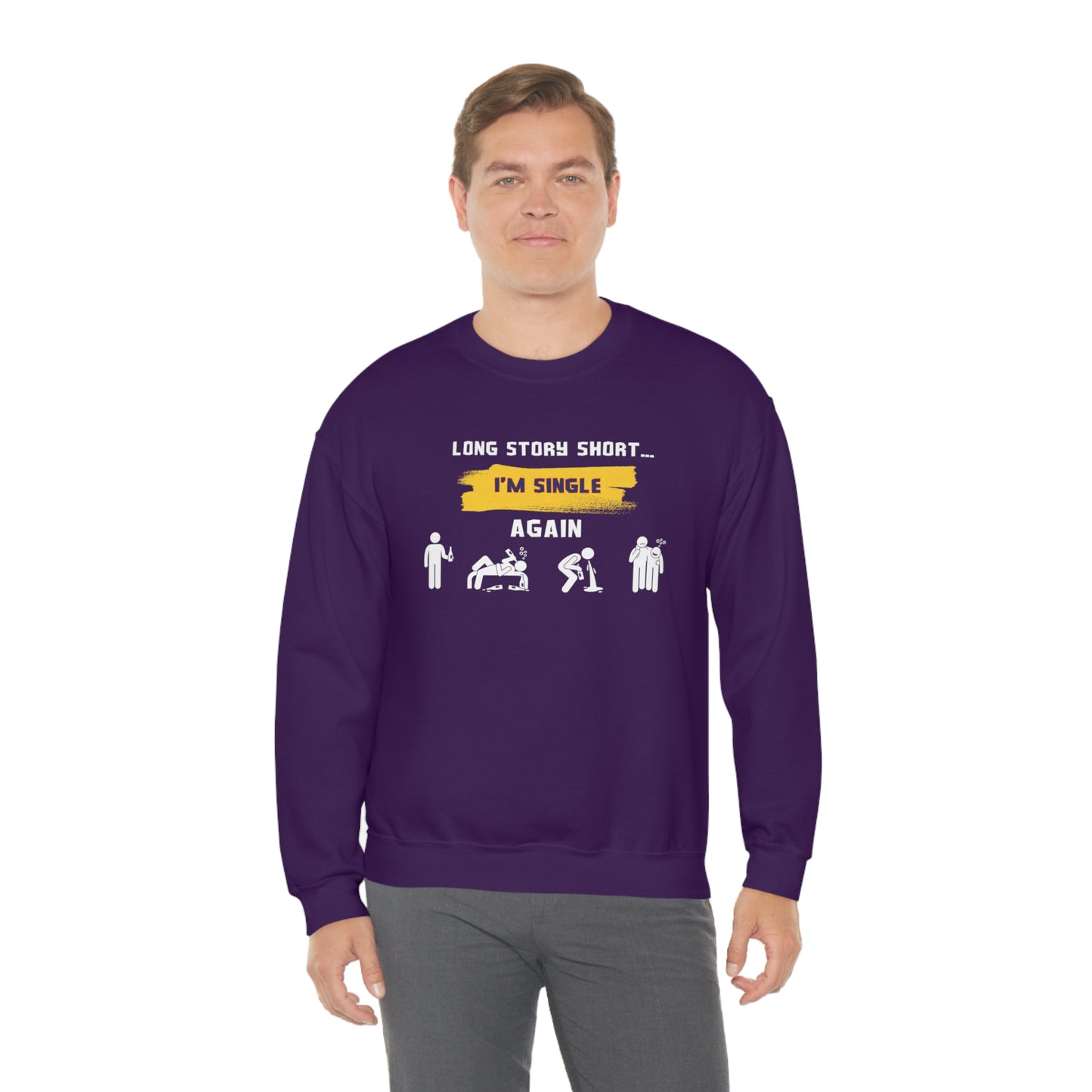 LONG STORY SHORT- Unisex Heavy Blend Crewneck Sweatshirt (VARIETY OF COLORS)