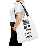 London Paris New York- AOP Tote Bag (WHITE)