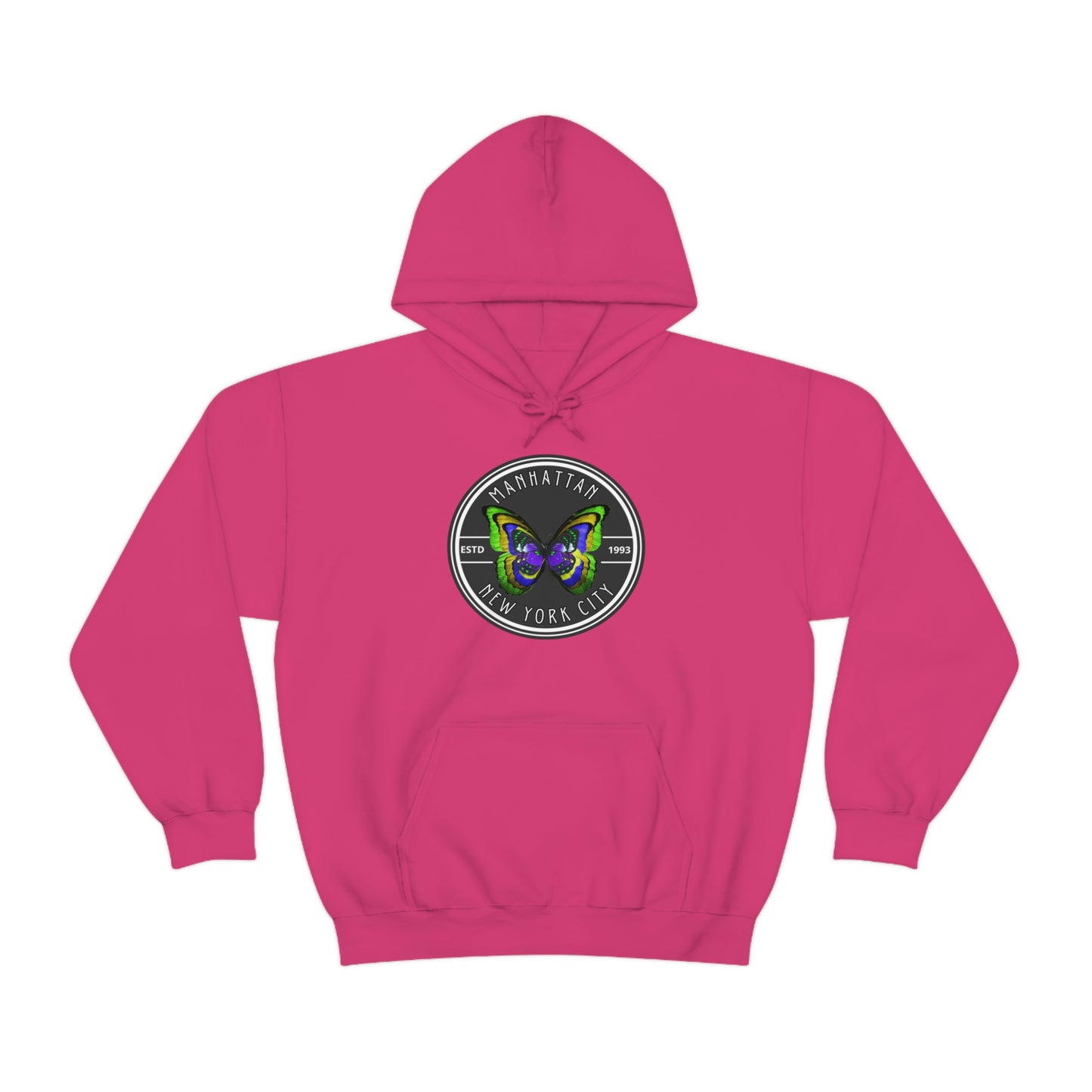 MANHATTAN NYC- Unisex Heavy Blend Hooded Sweatshirt (VARIETY OF COLORS)-“Trendy NYC Pullover Made for Photos, Coffee Runs, and Slay”