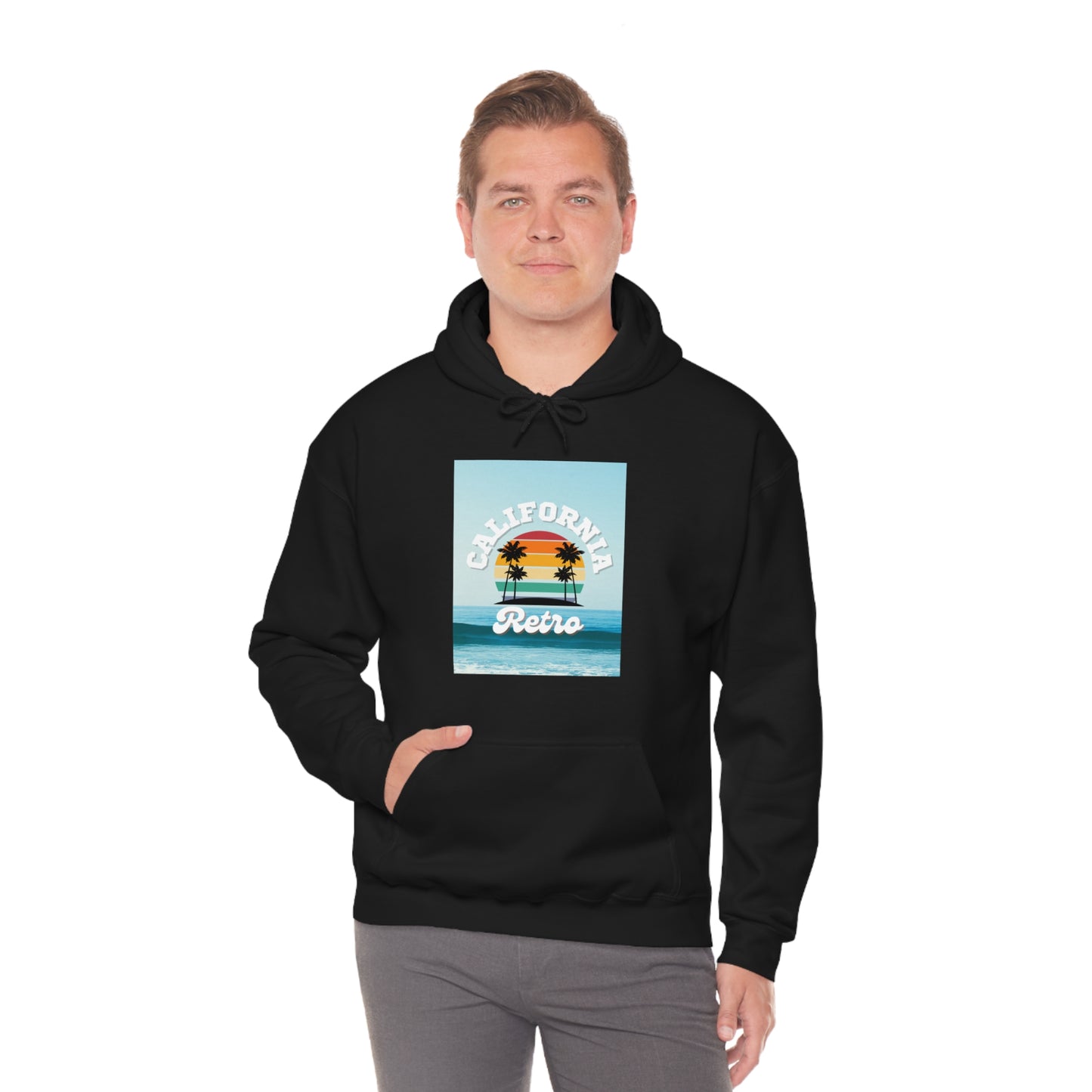 California Retro -Unisex Heavy Blend Hooded Sweatshirt (VARIETY OF COLORS)-“Trendy West Coast Hoodie — Top Pick Streetwear”