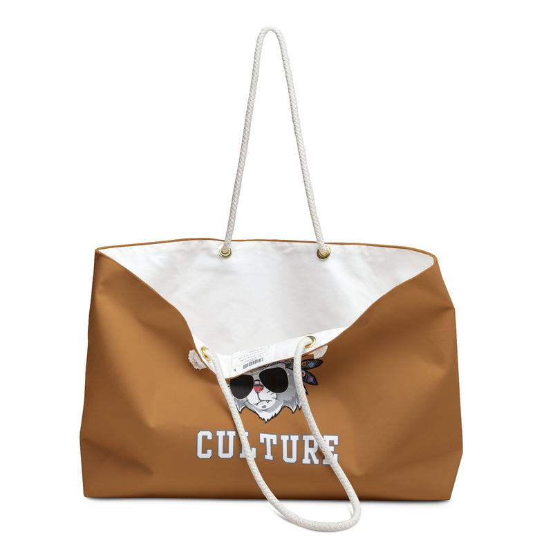 COLLEGE CULTURE- Weekender Bag (LIGHT BROWN)