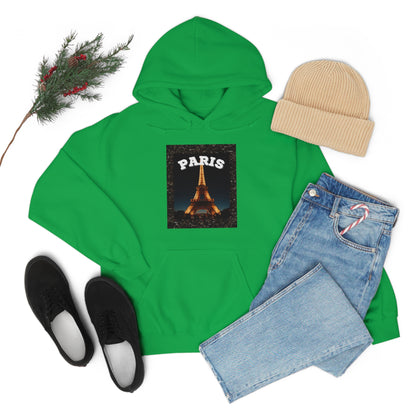 Paris At Night -Unisex Heavy Blend Hooded Sweatshirt (VARIETY OF COLORS)-“Oversized Hoodie With Rizz — Trending Streetwear”