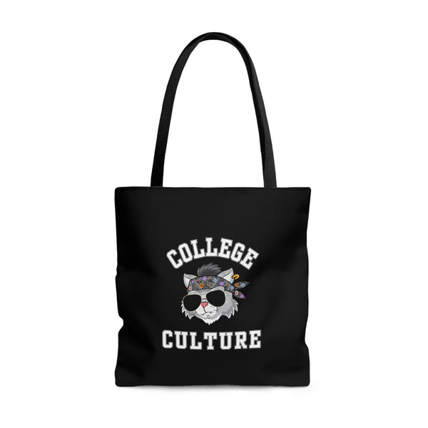 Black AOP Tote Bag 