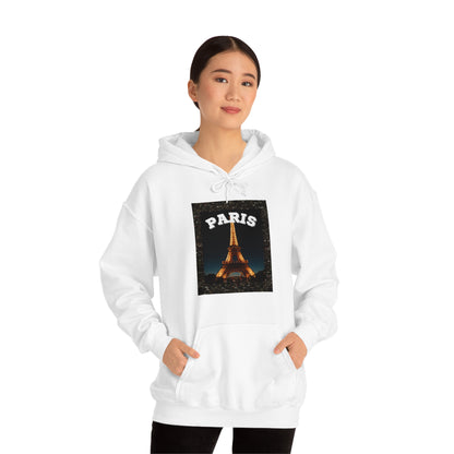 Paris At Night -Unisex Heavy Blend Hooded Sweatshirt (VARIETY OF COLORS)-“Oversized Hoodie With Rizz — Trending Streetwear”