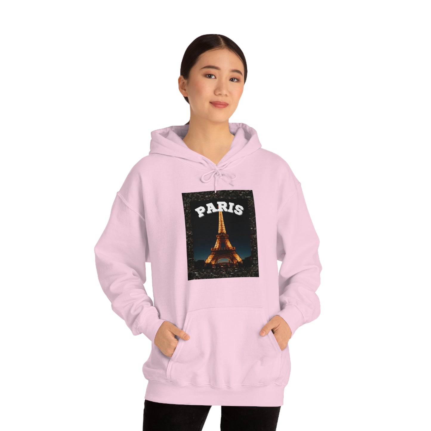 Paris At Night -Unisex Heavy Blend Hooded Sweatshirt (VARIETY OF COLORS)-“Oversized Hoodie With Rizz — Trending Streetwear”
