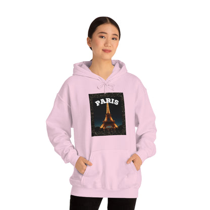 Paris At Night -Unisex Heavy Blend Hooded Sweatshirt (VARIETY OF COLORS)-“Oversized Hoodie With Rizz — Trending Streetwear”