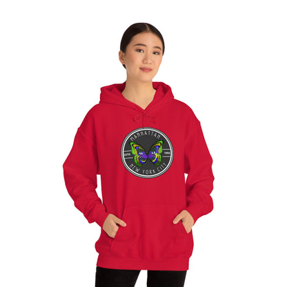 MANHATTAN NYC- Unisex Heavy Blend Hooded Sweatshirt (VARIETY OF COLORS)-“Trendy NYC Pullover Made for Photos, Coffee Runs, and Slay”