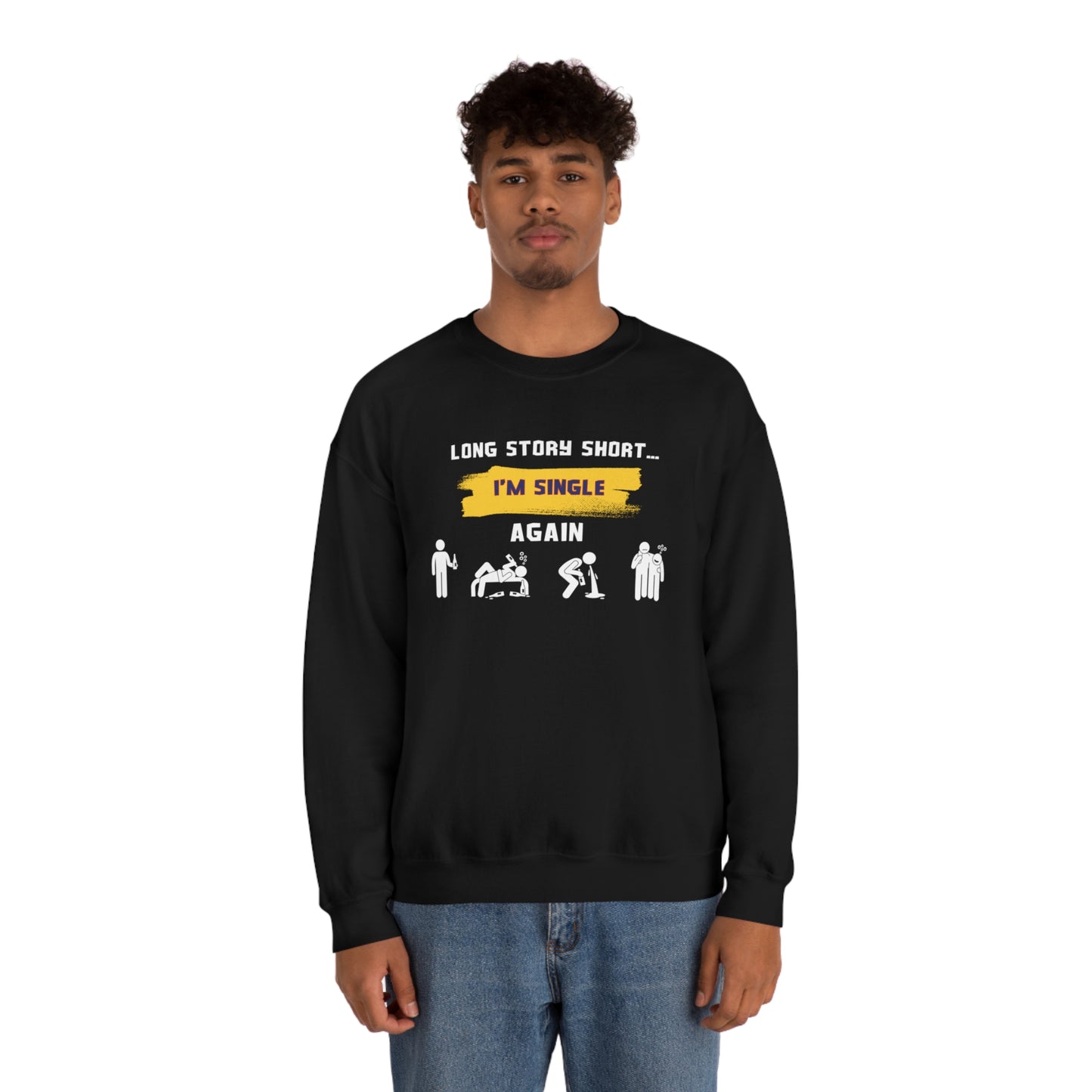 LONG STORY SHORT- Unisex Heavy Blend Crewneck Sweatshirt (VARIETY OF COLORS)