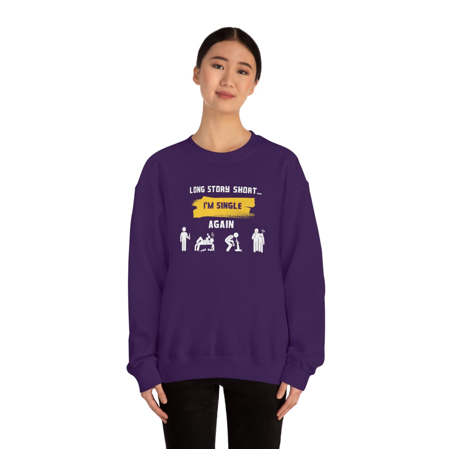 LONG STORY SHORT- Unisex Heavy Blend Crewneck Sweatshirt (VARIETY OF COLORS)