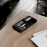 LETS DRINK WINE AND JUDGE-Tough Phone Cases - Fits Most Phone Sizes!! (BLACK)