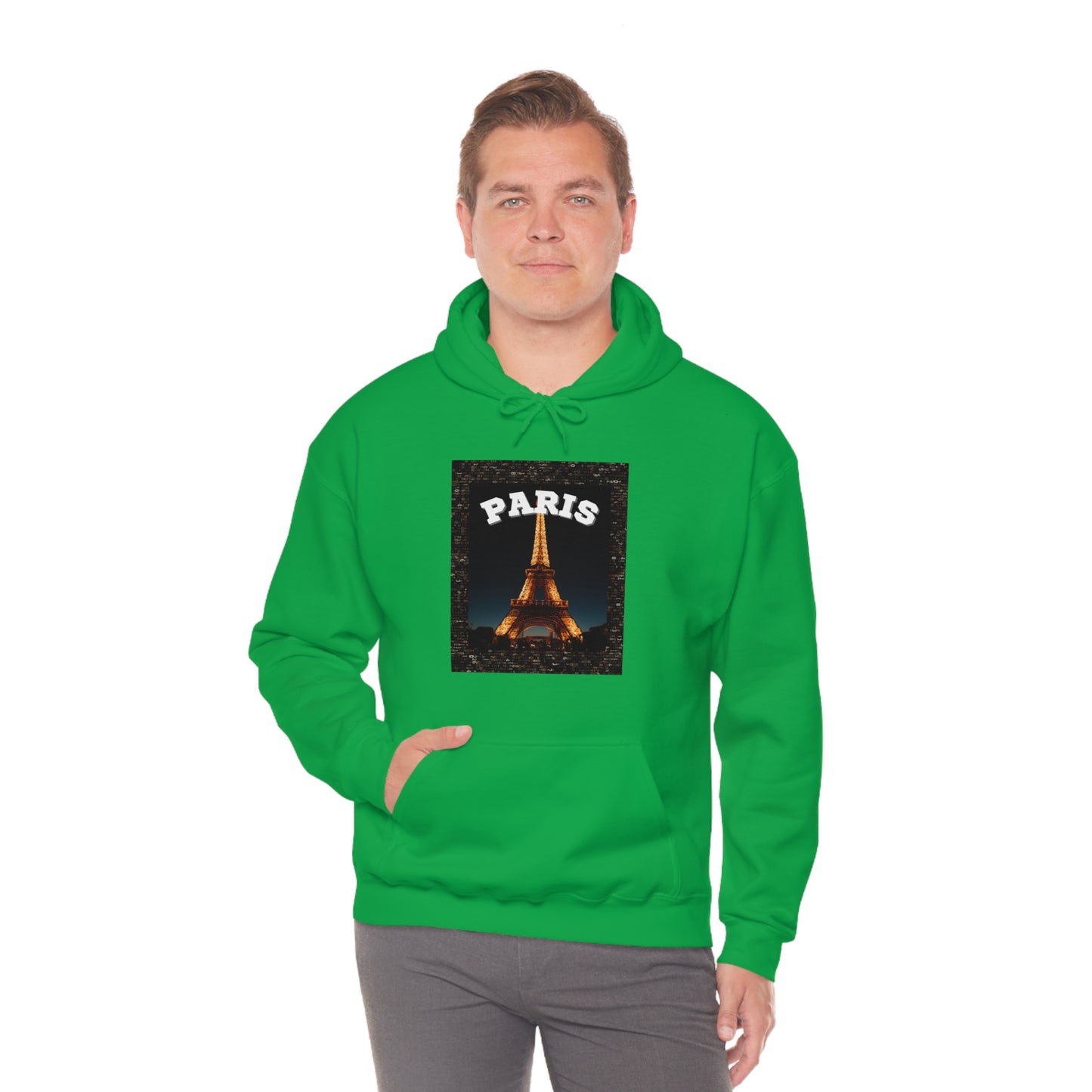 Paris At Night -Unisex Heavy Blend Hooded Sweatshirt (VARIETY OF COLORS)-“Oversized Hoodie With Rizz — Trending Streetwear”