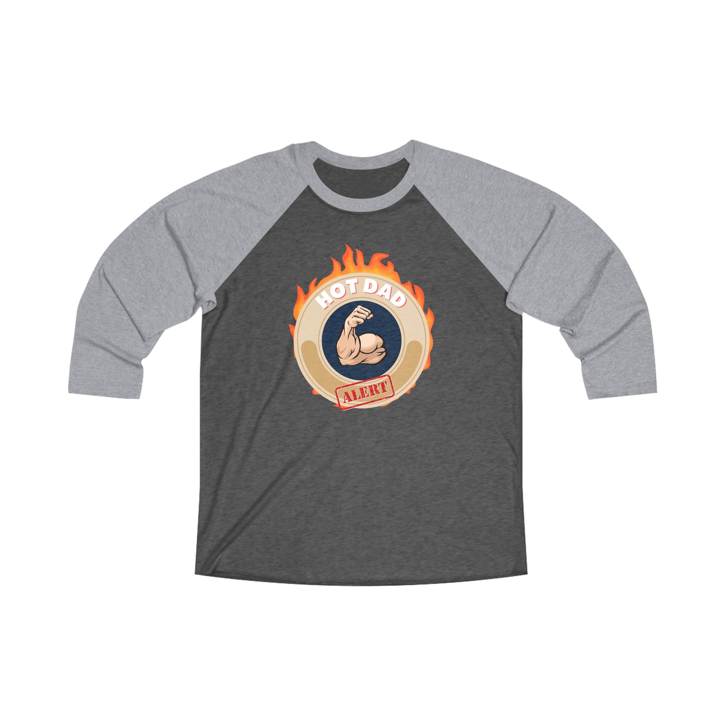 HOT DAD ALERT- Unisex Tri-Blend 34 Raglan Tee