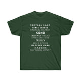 NYC NEIGHBORHOODS- T Shirt (variety Of Colors)