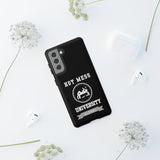 HOT MESS UNIVERSITY -Tough Phone Cases - Fits Most Phone Sizes!! (BLACK)