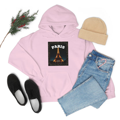 Paris At Night -Unisex Heavy Blend Hooded Sweatshirt (VARIETY OF COLORS)-“Oversized Hoodie With Rizz — Trending Streetwear”