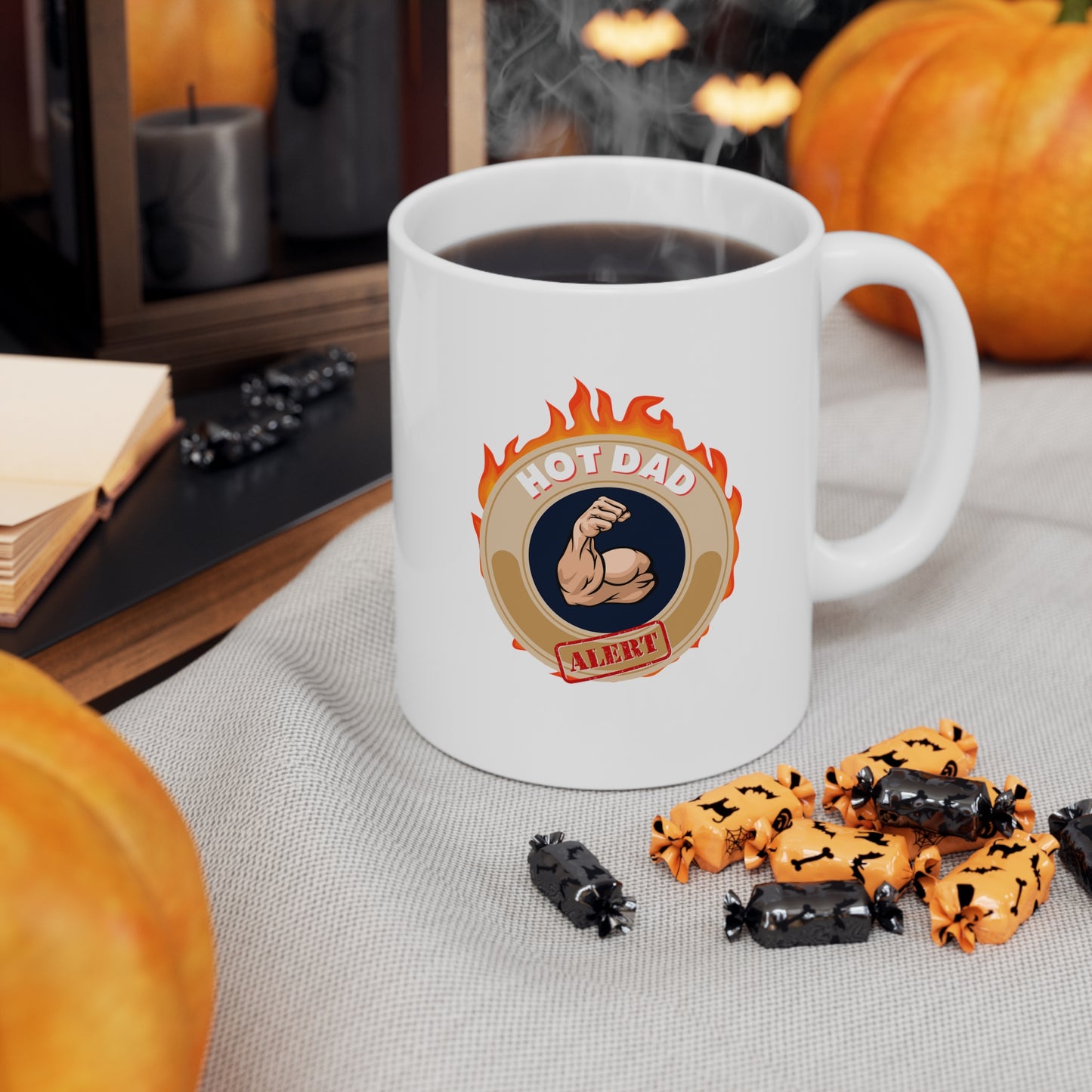 HOT DAD ALERT- Ceramic Mug 11oz