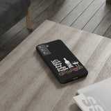 LETS DRINK WINE AND JUDGE-Tough Phone Cases - Fits Most Phone Sizes!! (BLACK)