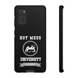 HOT MESS UNIVERSITY -Tough Phone Cases - Fits Most Phone Sizes!! (BLACK)