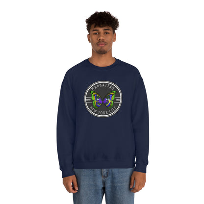 MANHATTAN NYC- Unisex Heavy Blend Crewneck Sweatshirt (VARIETY OF COLORS) "NYC Style Is Always Trending"
