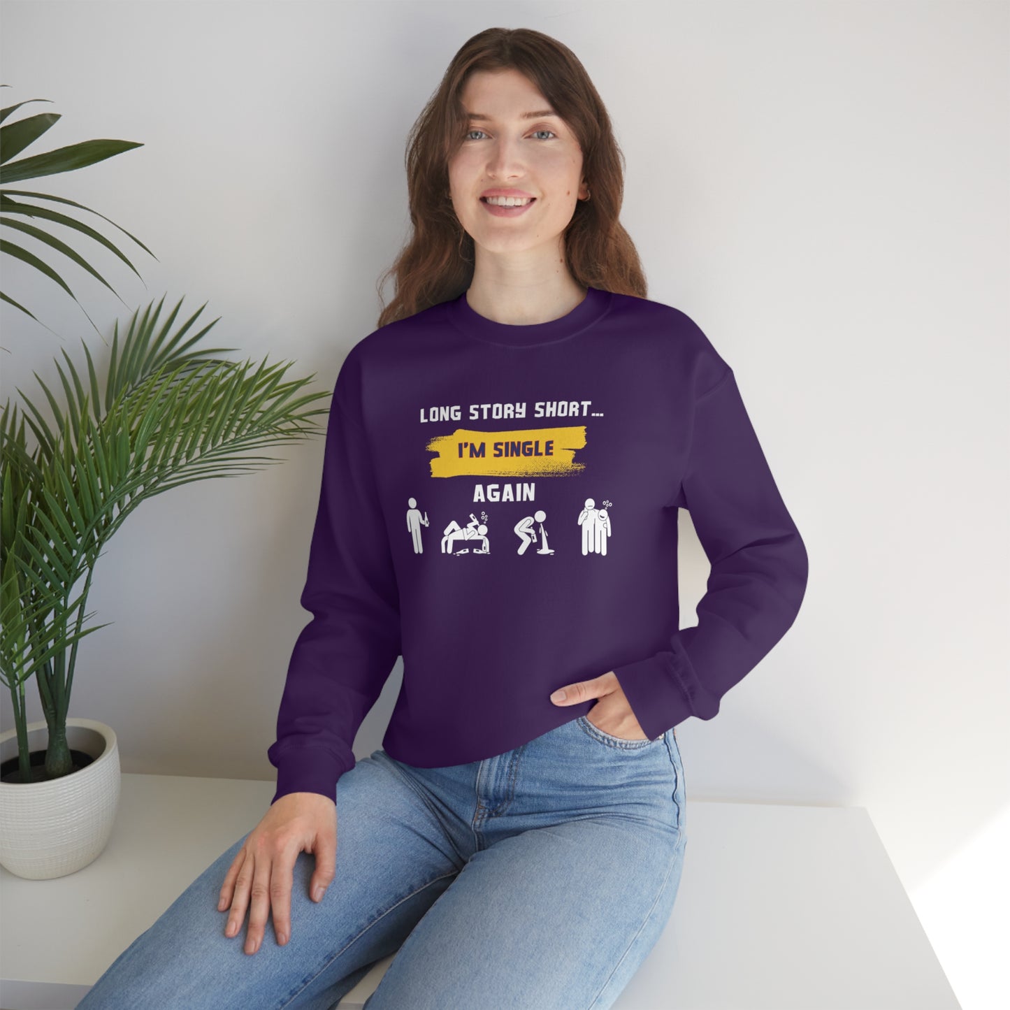 LONG STORY SHORT- Unisex Heavy Blend Crewneck Sweatshirt (VARIETY OF COLORS)