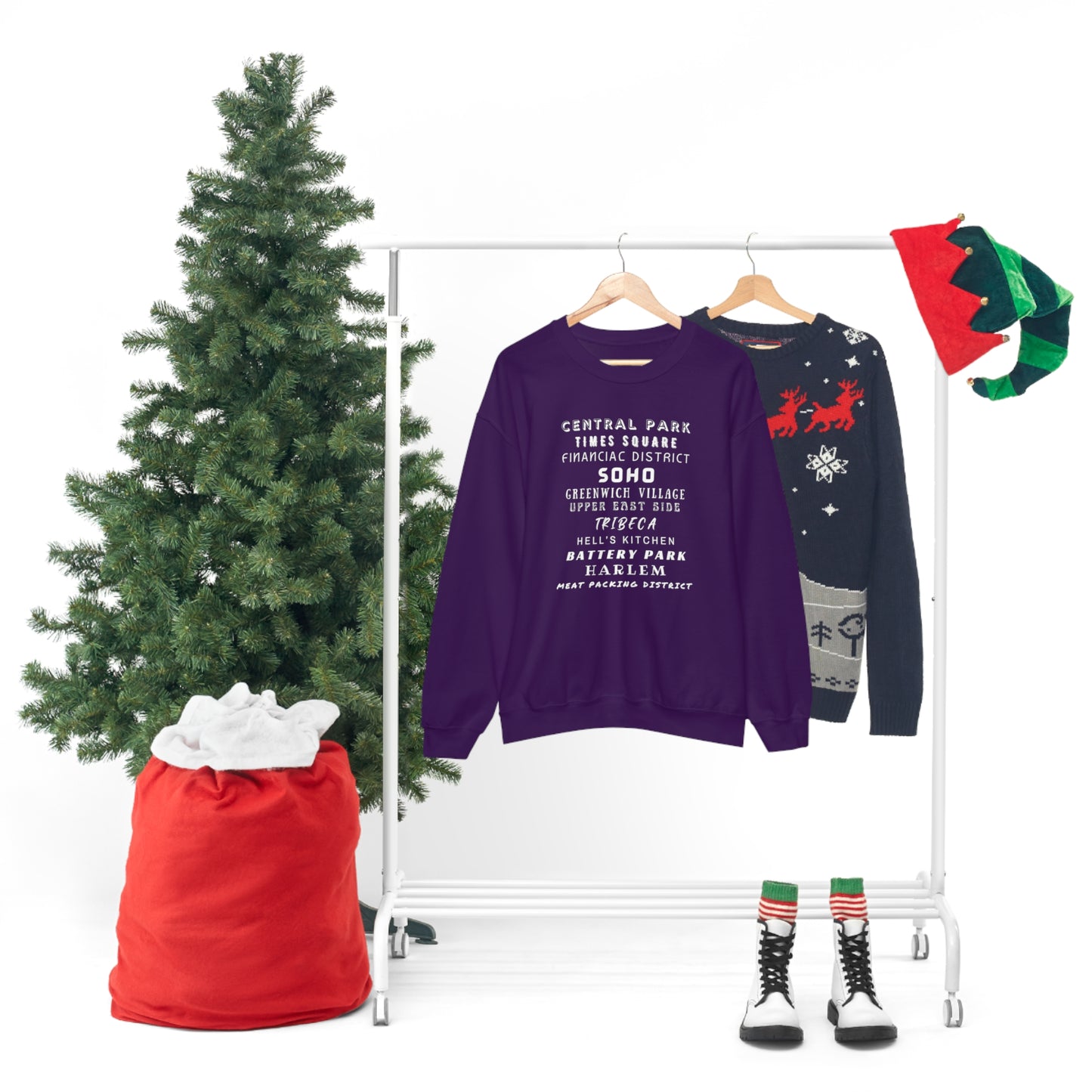NYC NEIGHBORHOODS- Unisex Heavy Blend Crewneck Sweatshirt (VARIETY OF COLORS)