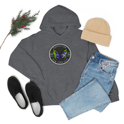 MANHATTAN NYC- Unisex Heavy Blend Hooded Sweatshirt (VARIETY OF COLORS)-“Trendy NYC Pullover Made for Photos, Coffee Runs, and Slay”
