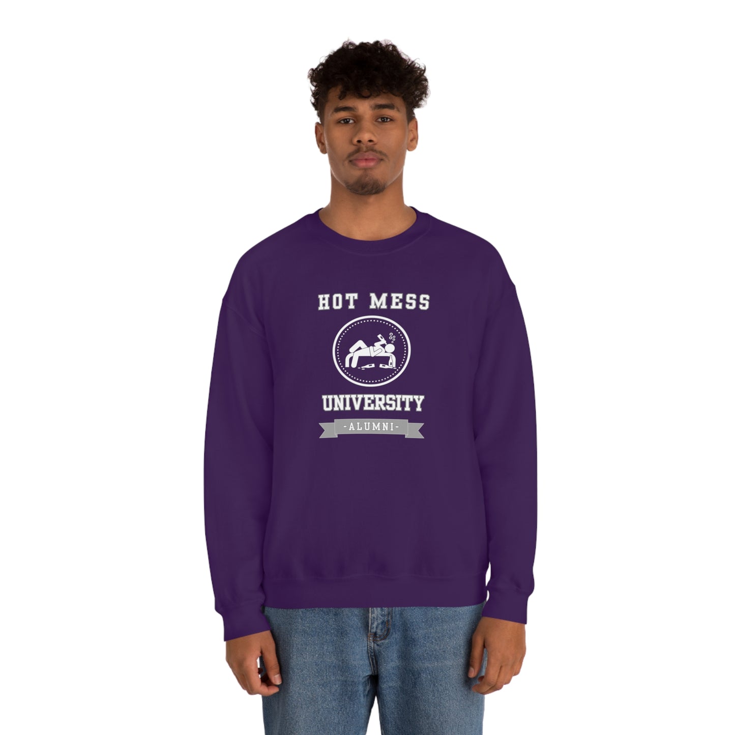 HOT MESS UNIVERSITY- Unisex Heavy Blend Crewneck Sweatshirt (VARIETY OF COLORS)