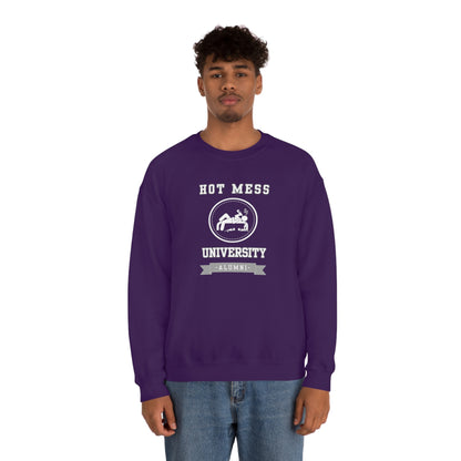 HOT MESS UNIVERSITY- Unisex Heavy Blend Crewneck Sweatshirt (VARIETY OF COLORS)