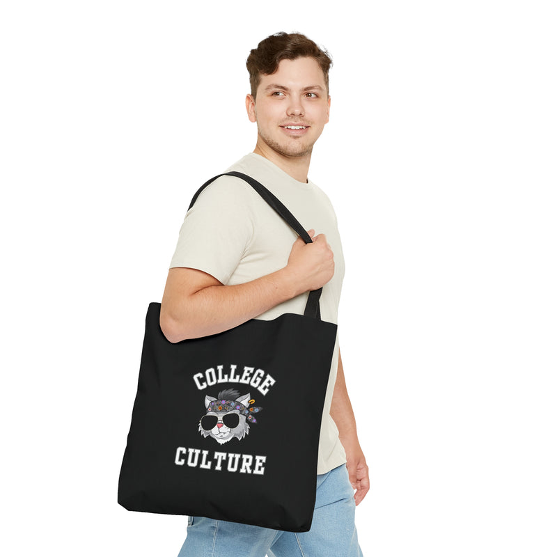 Black AOP Tote Bag 