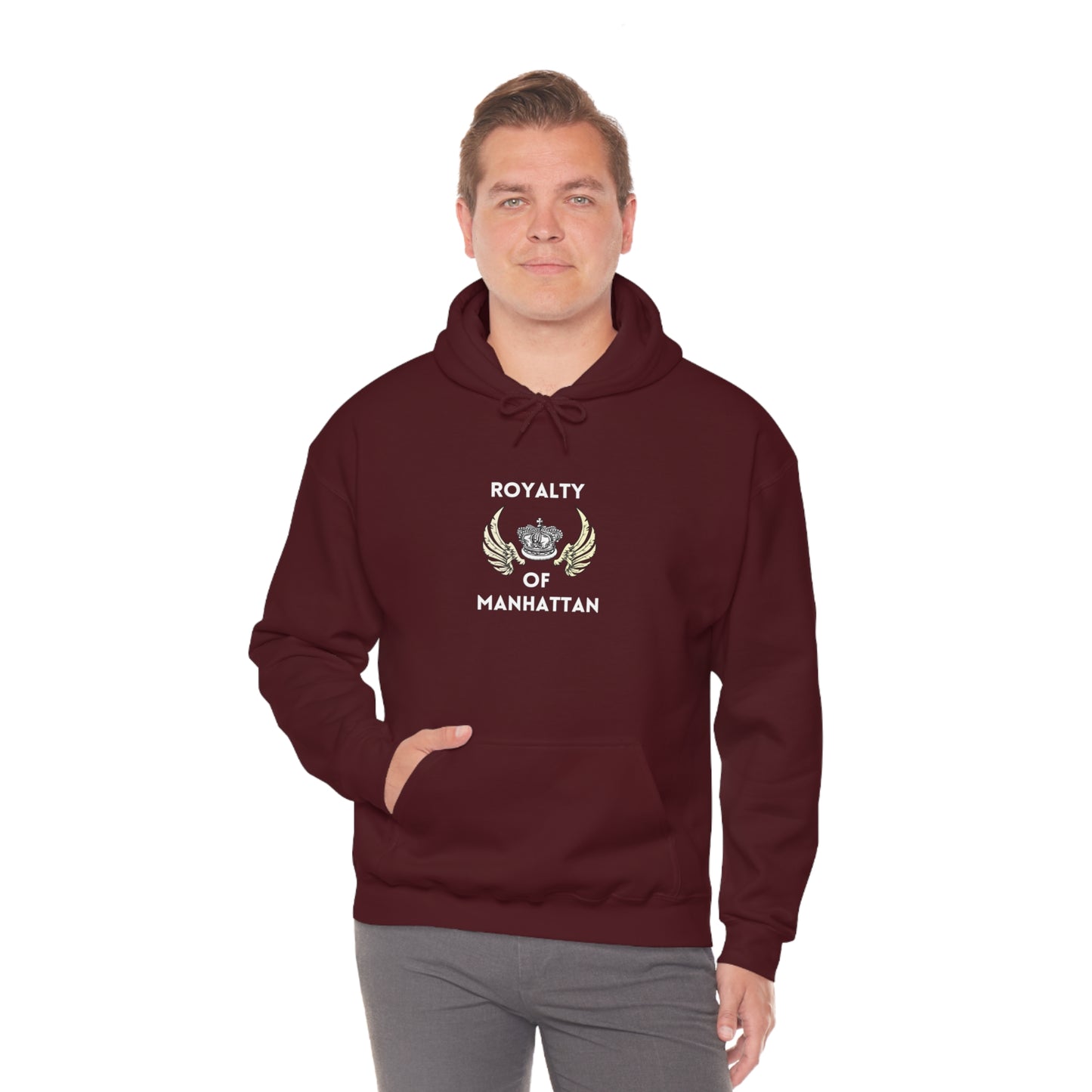 ROYALTY OF MANHATTAN -Unisex Heavy Blend Hooded Sweatshirt (VARIETY OF COLORS) -“Cozy But Make It Streetwear Fancy”