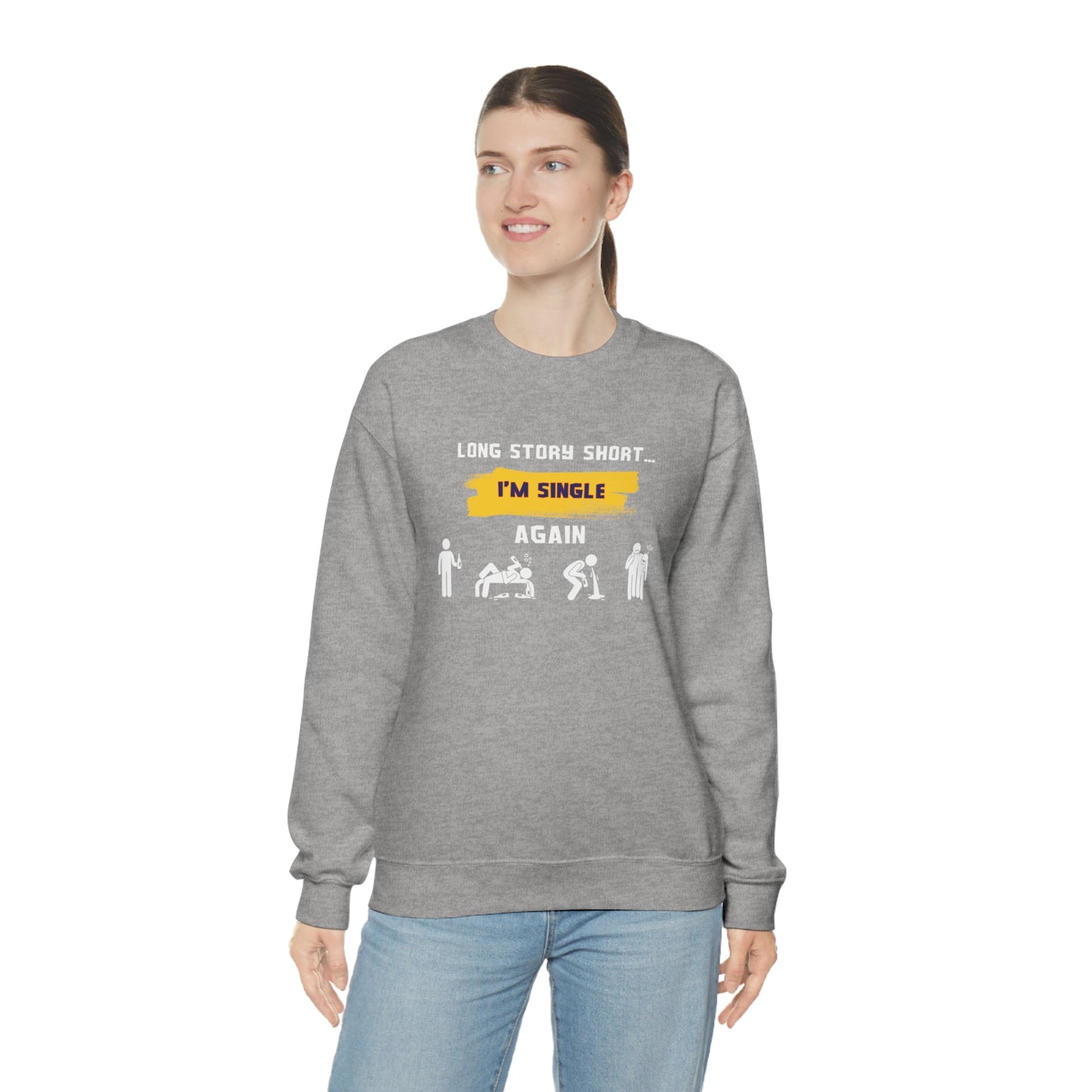 LONG STORY SHORT- Unisex Heavy Blend Crewneck Sweatshirt (VARIETY OF COLORS)