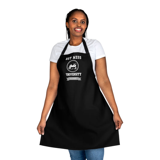 HOT MESS UNIVERSITY- Apron (AOP) (BLACK)