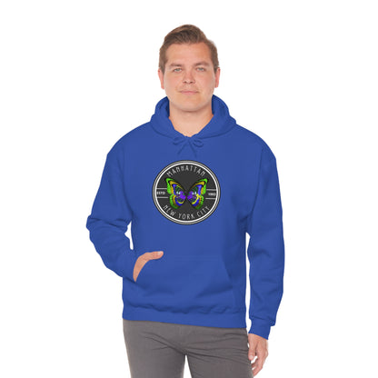 MANHATTAN NYC- Unisex Heavy Blend Hooded Sweatshirt (VARIETY OF COLORS)-“Trendy NYC Pullover Made for Photos, Coffee Runs, and Slay”