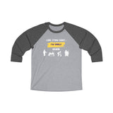 LONG STORY SHORT I’M SINGLE - Unisex Tri-Blend 34 Raglan Tee