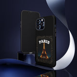 PARIS AT NIGHT- Tough Phone Cases - Fits Most Phone Sizes!! (BLACK)
