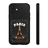 PARIS AT NIGHT- Tough Phone Cases - Fits Most Phone Sizes!! (BLACK)