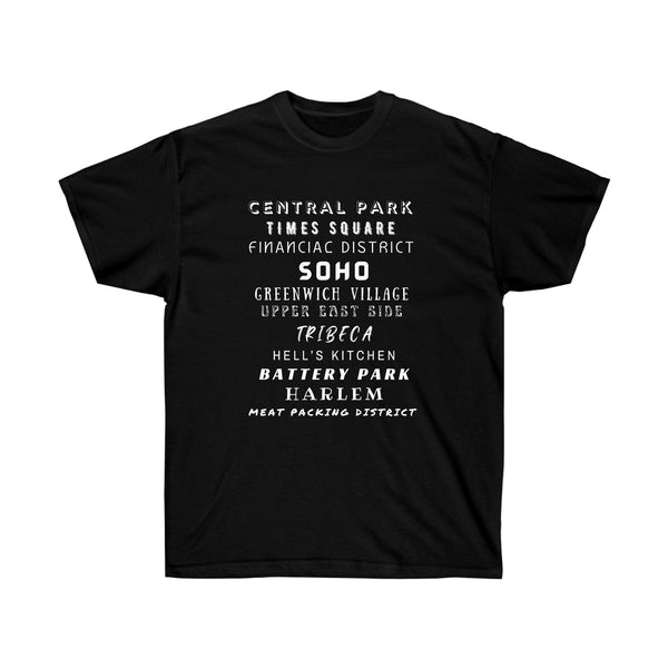 NYC NEIGHBORHOODS- T Shirt (variety Of Colors)