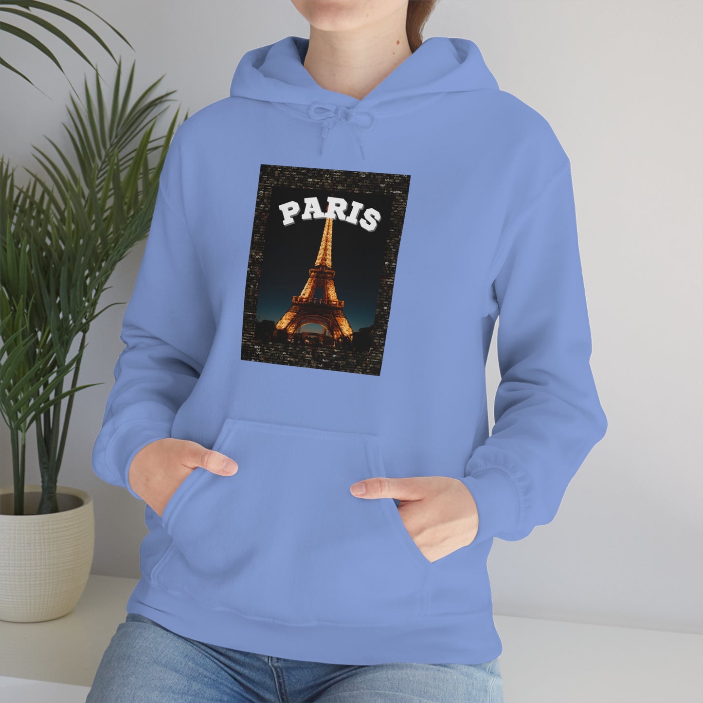 Paris At Night -Unisex Heavy Blend Hooded Sweatshirt (VARIETY OF COLORS)-“Oversized Hoodie With Rizz — Trending Streetwear”