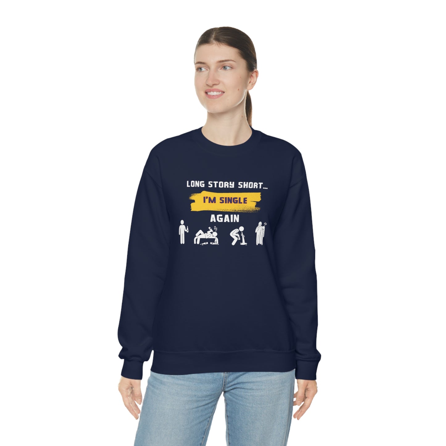 LONG STORY SHORT- Unisex Heavy Blend Crewneck Sweatshirt (VARIETY OF COLORS)