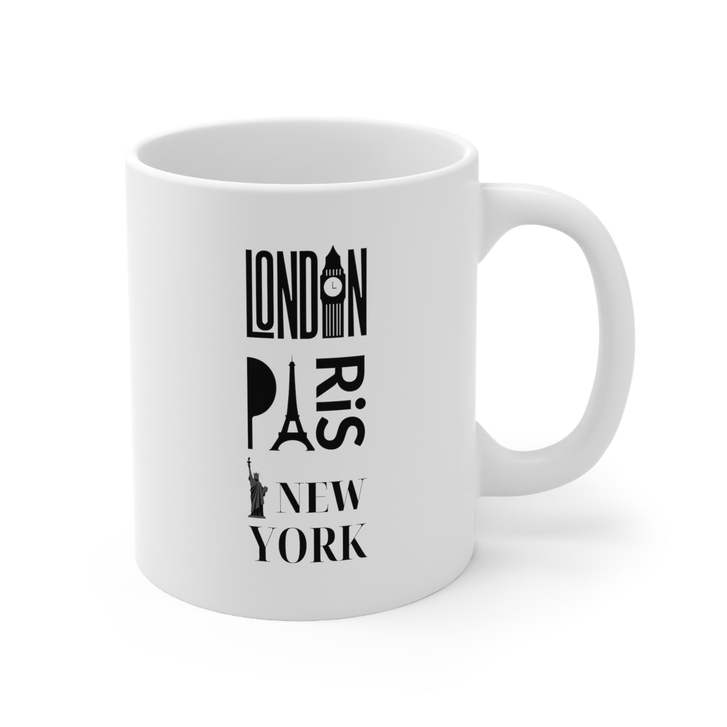 LONDON-PARIS-FRANCE- Ceramic Mug 11oz