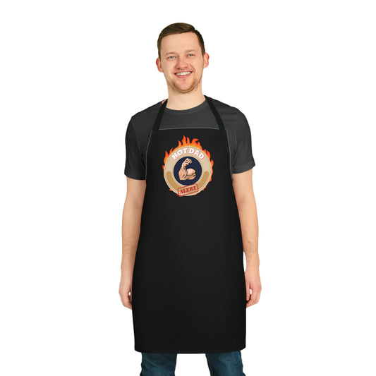 HOT DAD ALERT -Apron (AOP) (BLACK)