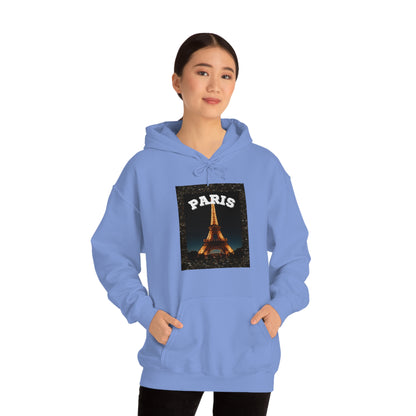 Paris At Night -Unisex Heavy Blend Hooded Sweatshirt (VARIETY OF COLORS)-“Oversized Hoodie With Rizz — Trending Streetwear”